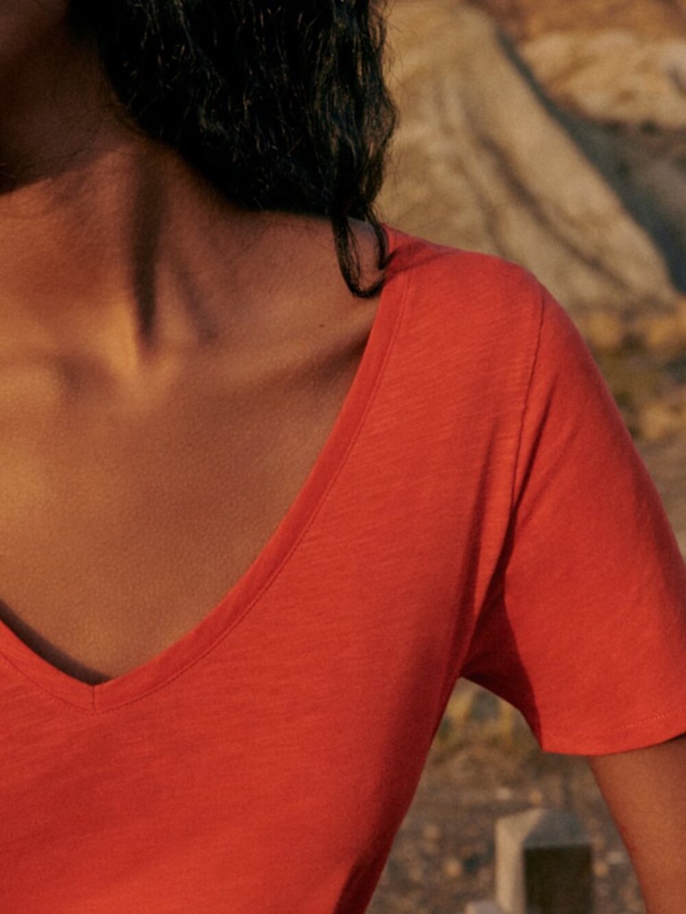 Sezane Malcolm T-Shirt Apricot - Picture 2 of 5